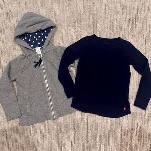 JCREW Hoodie + Long Sleeve Tee Set Size 4-5